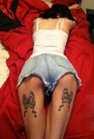 група девојки омилени мали и едноставни линии за личност, Тетоважа шема