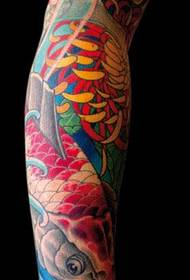tatueringsmönster - koi krysantemum tatueringsmönster - tatueringsmönster för blommarmar