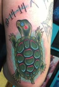 Τατουάζ χελώνα κολυμπά στο μοτίβο τατουάζ θαλάσσιων χελωνών