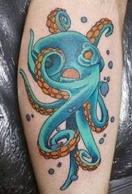 akasiyana eakanaka akanaka octopus uye anchor tattoo dhizaini