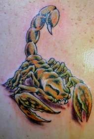 muguras krāsa reālistisks zelta 蝎 tetovējums
