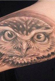 een uiltattoo in de arm Patroon