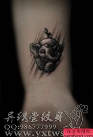 красота ръка сладък малък слон татуировка модел