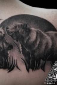 Tattoo pattern pattern iba't-ibang ng malakas at mabangis at malikhaing bear pattern ng tattoo