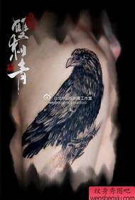 ແຂນຮູບແບບ tattoo crow ເຢັນຄລາສສິກ