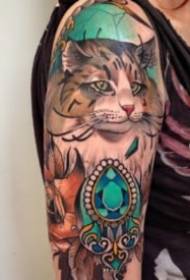 18 disegni di tatuaggi di animali colorati in stile scuola