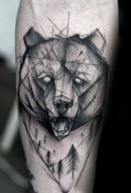 Orso tatuaggio semplice e design modello di tatuaggio orso