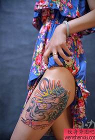 modello di tatuaggio cavallo classico popolare gambe ragazza