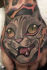 hand Cat Tattoo Muster