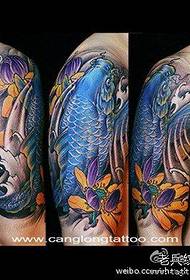 braccio popolare classico classico modello di tatuaggio di calamari