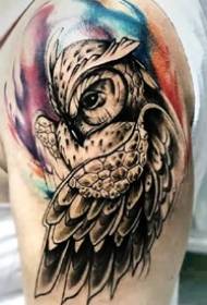 Owl Tattoo Figure - 9 exquisite Eulen Tattoo Designs