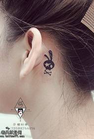 bunny tattoo patroan efter it ear