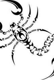 skorpion tatoveringsmønster: abstrakt skorpion totem tatoveringsmønster