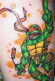 uzorak tetovaže kornjače u boji ninja