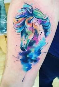 watercolor animal tattoo - a group of brightly colored watercolor animal tattoo designs to enjoy