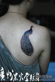 meedercher Schëlleren populär Pop Peacock Tattoo Muster