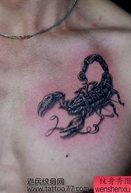 hauv siab classic scorpion tattoo qauv
