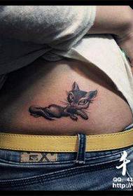 meisjes taille Tengere en schattige vos tattoo-patroon