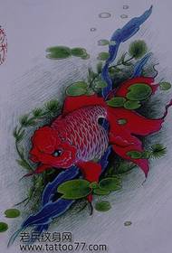 ຫນັງສືໃບລານ tattoo ປາມຶກ sfish