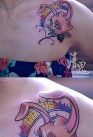 bellezza spalle carino Modello di tatuaggio popolare coniglietto