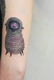 aranyos állati tetoválás minta finom tetoválás vonalakkal