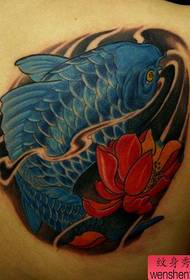 Tattoo pattern: squid lotus tattoo pattern 131317-back tattoo pattern: cool full back squid tattoo pattern picture