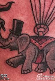 realistisk elefant tatuering mönster