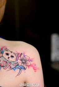 плече аквареллю милі тварини татуювання татуювання 132213 - стегон жирафа татуювання візерунок