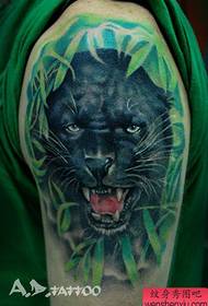 férfi kar hűvös klasszikus fekete párduc tetoválás minta