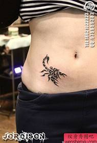 красиво красиві краси живіт тотем Скорпіон татуювання візерунок