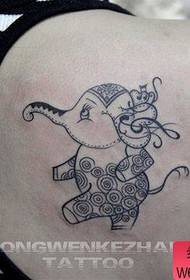 ώμο χαριτωμένο χαριτωμένο μοτίβο τατουάζ μωρών ελέφαντα