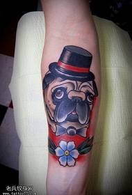 modèle de tatouage mignon chiot