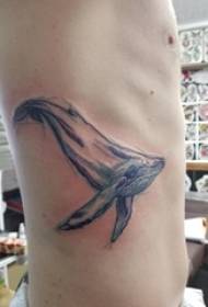 djemtë e krahut të djemve në pikën gri të zezë me gjemba linja abstrakte linja abstrakte me tatuazat e balenave të kafshëve