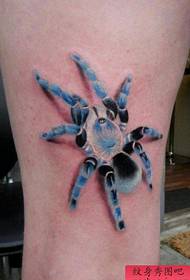një model i tatuazhit të merimangave me ngjyra të njohura