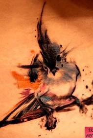 tattoo Samaun disarankeun pola tato sparrow abstrak