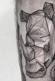 karya desain tato hewan geometris yang tak tertahankan