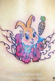 modello di tatuaggio di bellezza pop carino coniglio carino