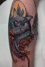 dark colored set of European and American animal monster tattoo designs