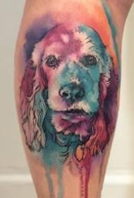 9 opere di tatuaggi animali in stile splash acquerello