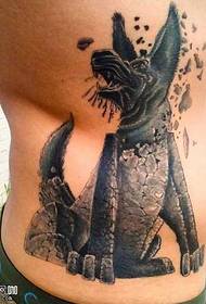 chest animal dog tattoo pattern