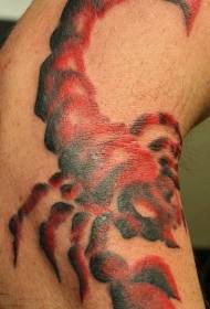 mannlig arm farge rød skorpion tatoveringsmønster