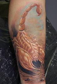 modèle de tatouage de scorpion de couleur classique populaire européen et américain de la jambe