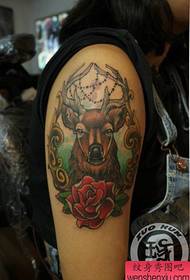 девушки популярный поп-олень татуировки с рисунком руки