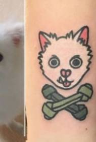 set molto carino di immagini di tatuaggi di piccoli animali del fumetto