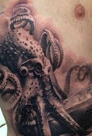 Tattoo octopus qurux badan oo qurux badan