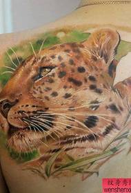 meisjes back shoulder klassiek cool luipaard tattoo patroon