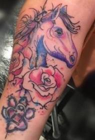 Paarden tattoo patroon 10 verschillende vormen van geverfde tattoo Animal Horse tattoo patroon