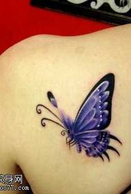 modèl tatoo koulè papiyon koulè wouj violèt