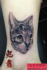 աղջիկները կոճին, cute Kitten Tattoo Model- ով