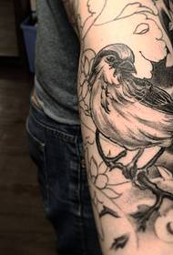 Kleine arm vogel tattoo patroon